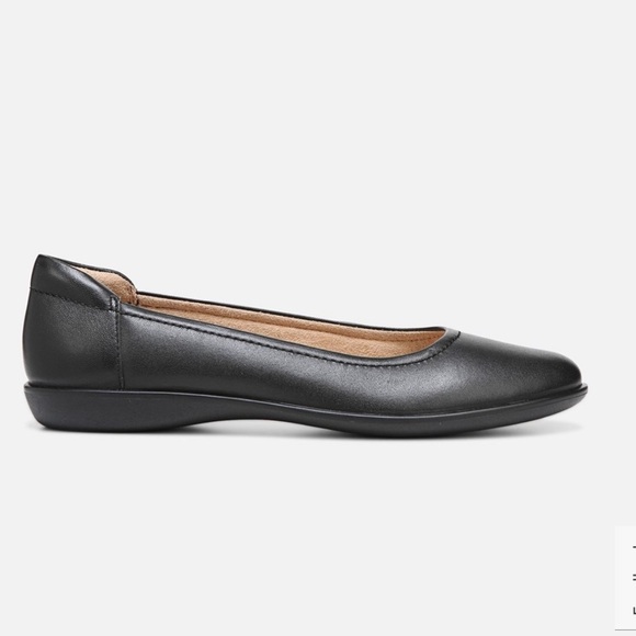 Naturalizer Flexy Leather Black Ballet Flats - Picture 10 of 16